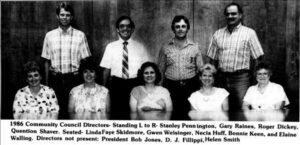 1986 Grapeland Community Council Directors