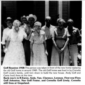 Goff Reunion 1958