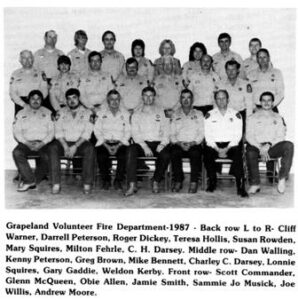 Grapeland Volunteer Fire Department 1987