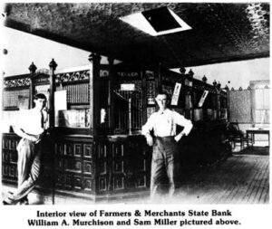 Interior view Farmers and Merchants State Bank 